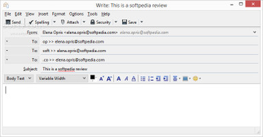 Showing an example of the improved autocomplete function when typing email addresses in Mozilla Thunderbird